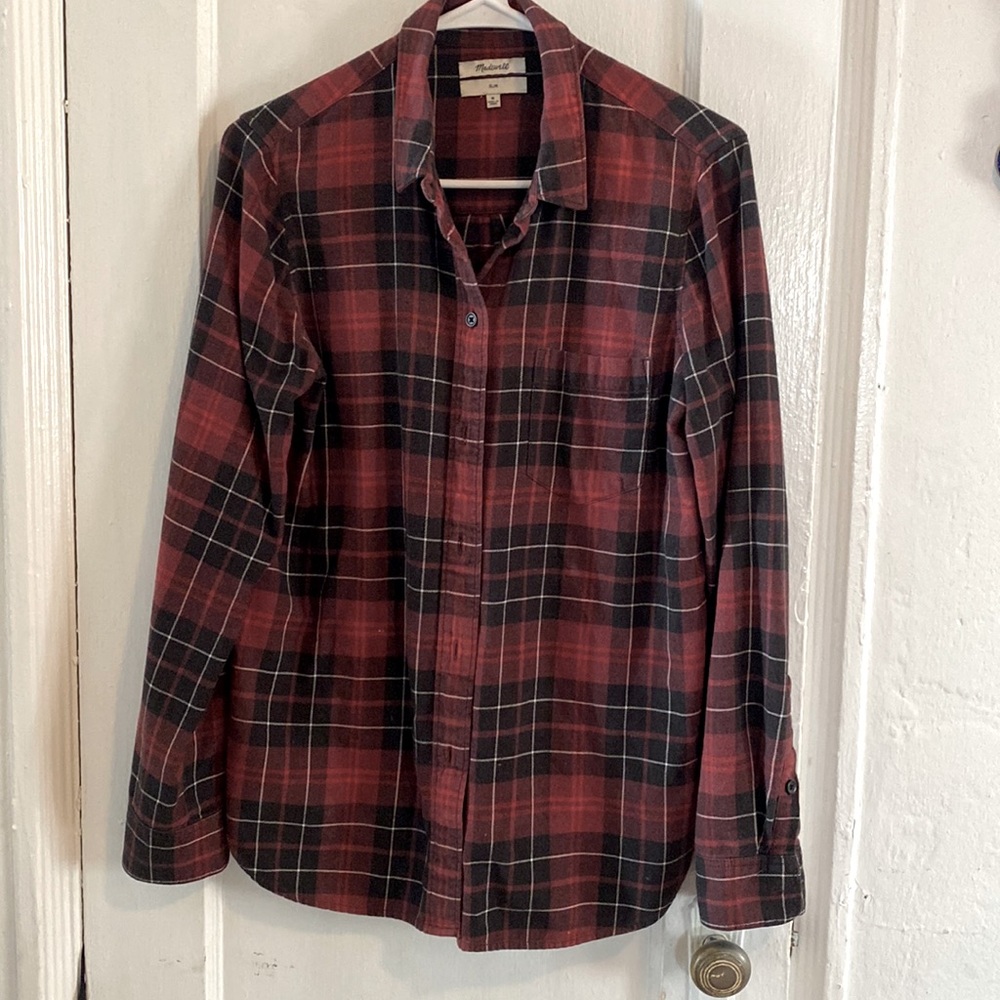 Madewell slim flannel.